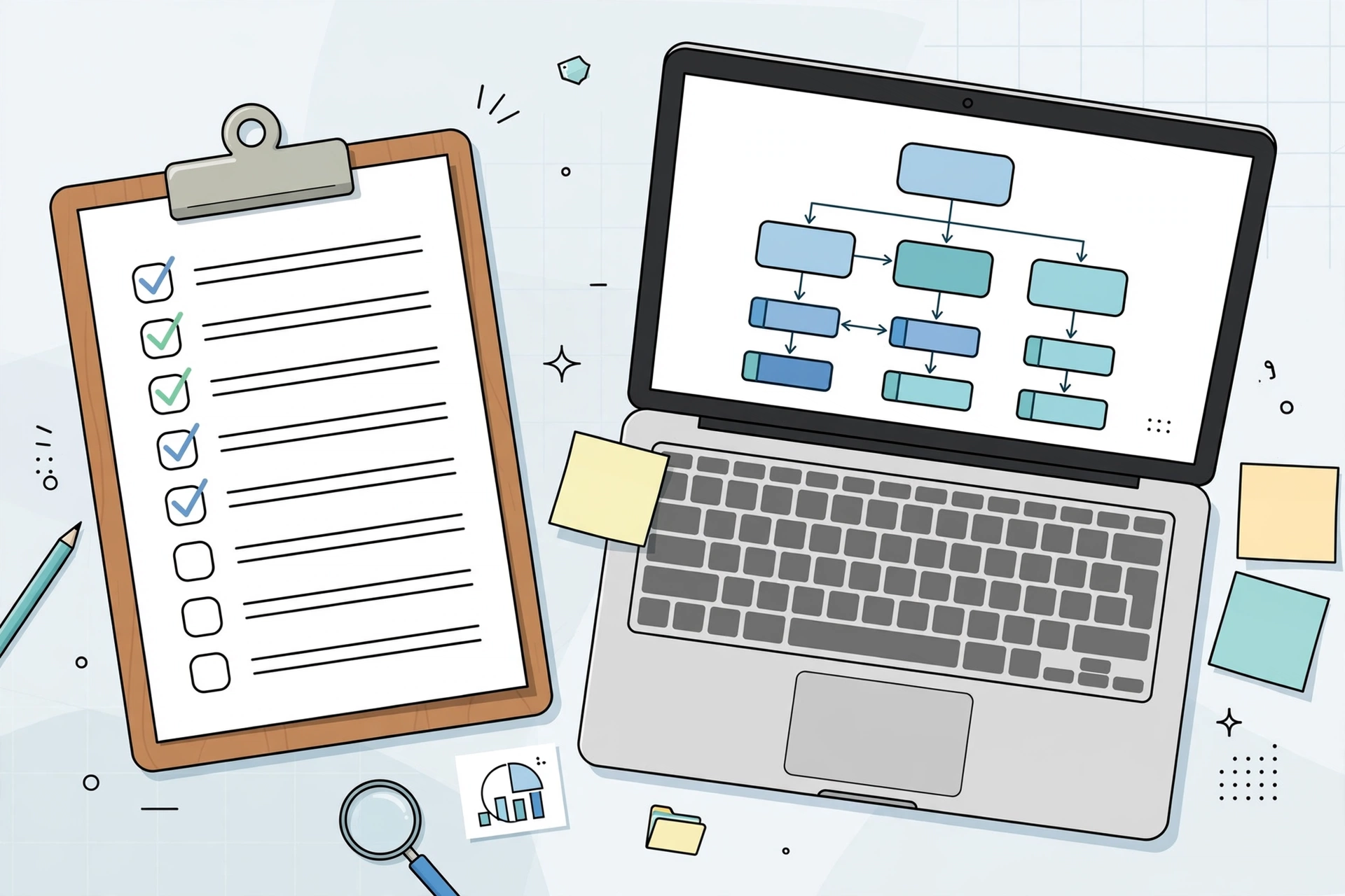 On-page SEO checklist beside a laptop
